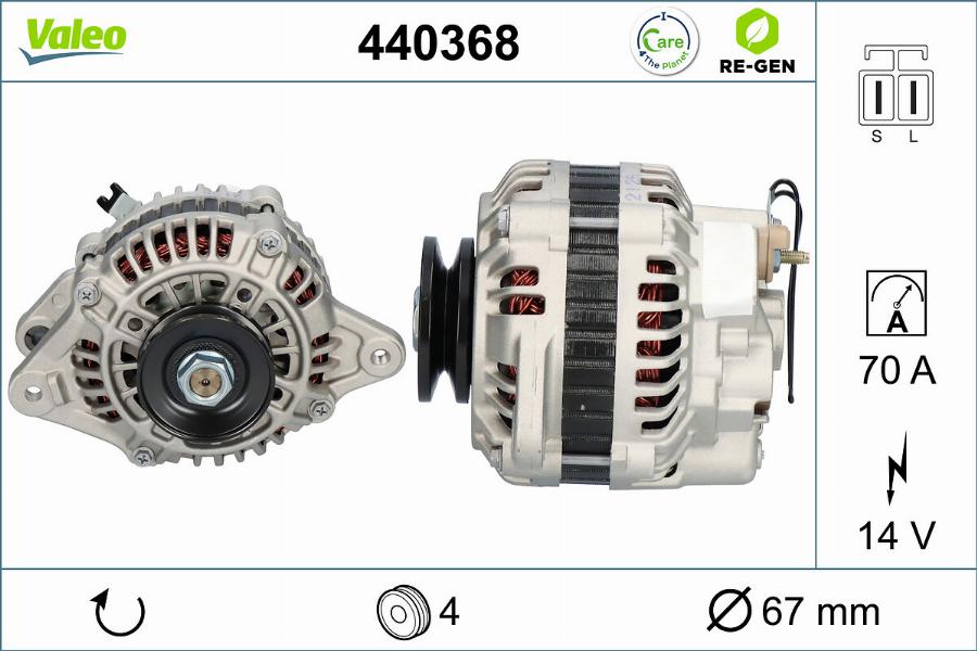 Valeo 440368 - Генератор www.autospares.lv