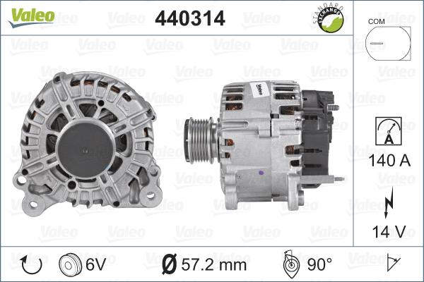 Valeo 440314 - Ģenerators autospares.lv