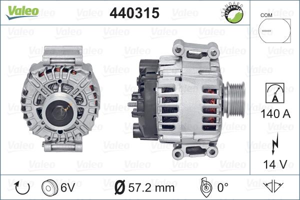 Valeo 440315 - Alternator www.autospares.lv