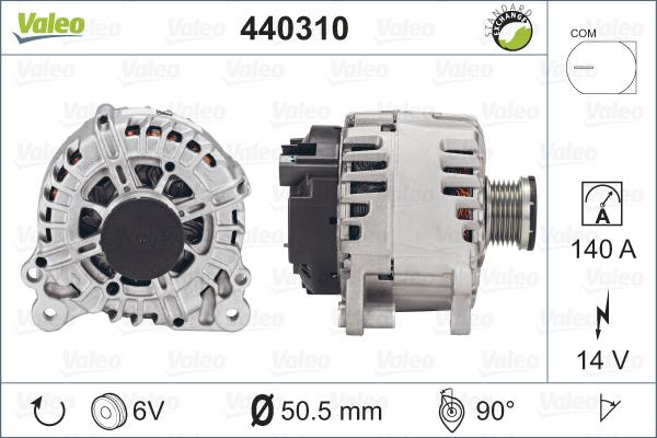 Valeo 440310 - Генератор www.autospares.lv