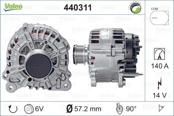 Valeo 440311 - Alternator www.autospares.lv