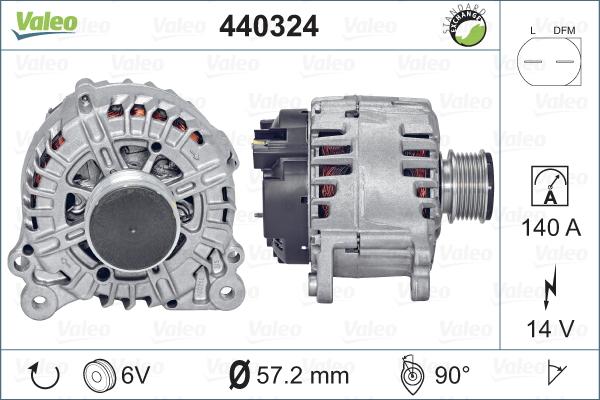 Valeo 440324 - Ģenerators autospares.lv