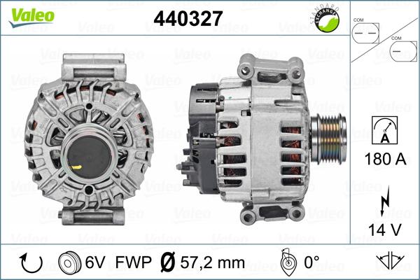 Valeo 440327 - Генератор www.autospares.lv