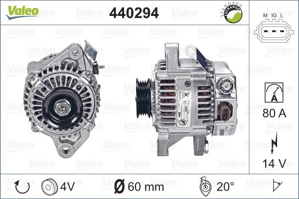 Valeo 440294 - Ģenerators autospares.lv