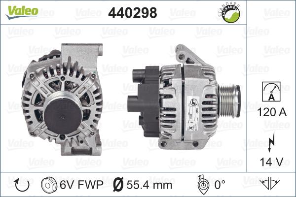 Valeo 440298 - Ģenerators www.autospares.lv