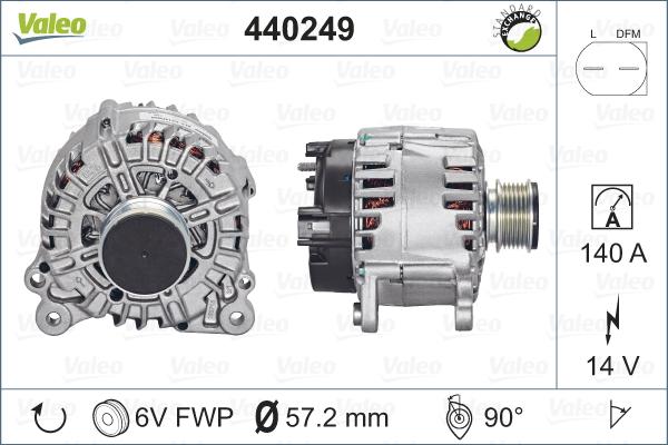 Valeo 440249 - Ģenerators autospares.lv