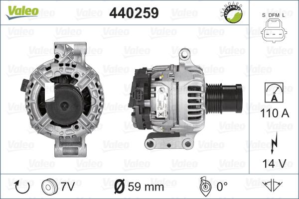 Valeo 440259 - Alternator www.autospares.lv