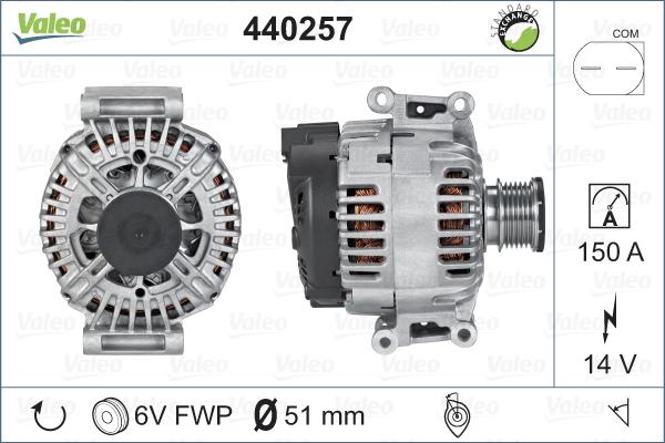 Valeo 440257 - Ģenerators www.autospares.lv