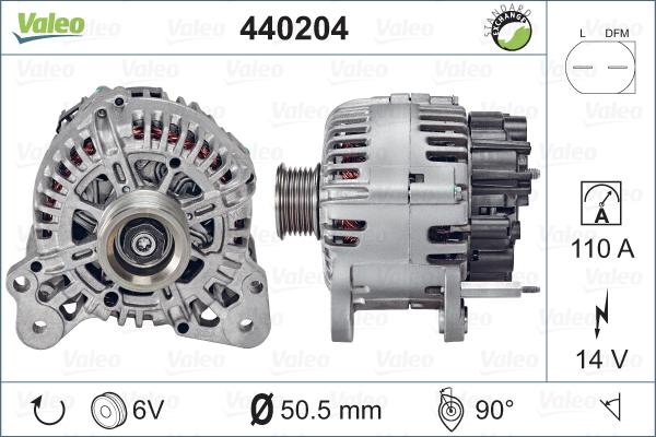 Valeo 440204 - Ģenerators autospares.lv