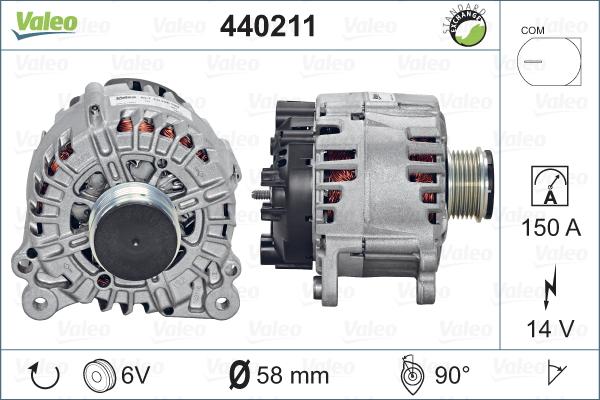 Valeo 440211 - Ģenerators autospares.lv