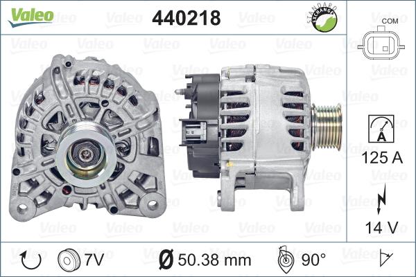 Valeo 440218 - Генератор www.autospares.lv