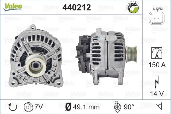 Valeo 440212 - Генератор www.autospares.lv