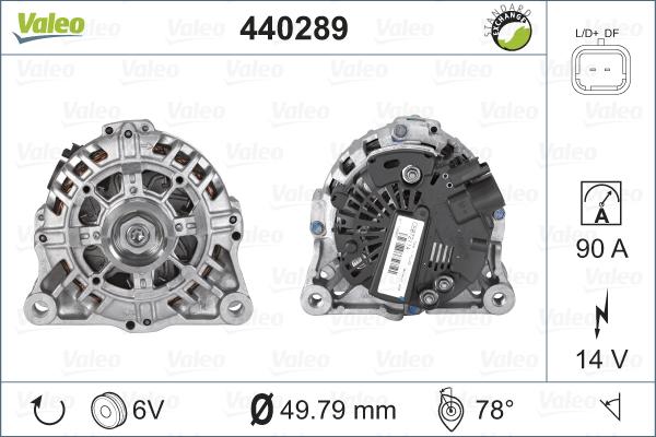 Valeo 440289 - Ģenerators autospares.lv