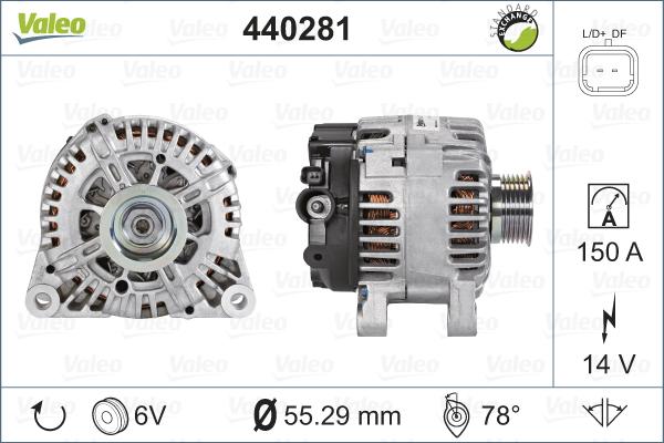 Valeo 440281 - Ģenerators autospares.lv