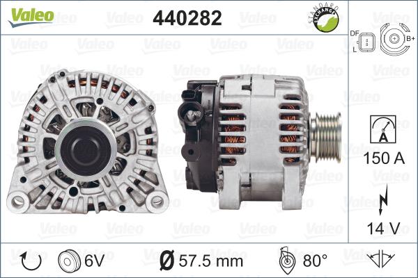 Valeo 440282 - Ģenerators autospares.lv