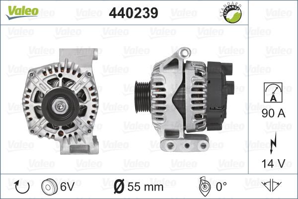 Valeo 440239 - Генератор www.autospares.lv