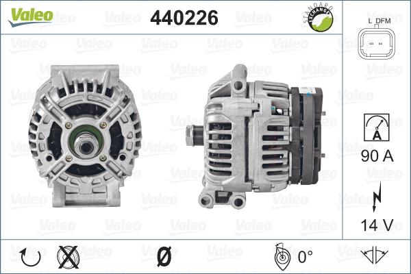 Valeo 440226 - Генератор www.autospares.lv