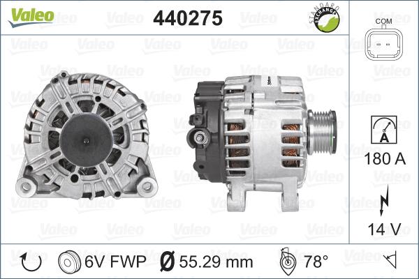 Valeo 440275 - Ģenerators autospares.lv