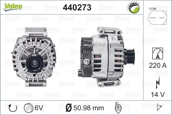 Valeo 440273 - Ģenerators www.autospares.lv