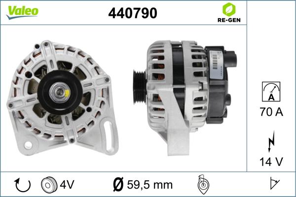 Valeo 440790 - Ģenerators autospares.lv