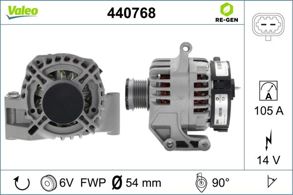 Valeo 440768 - Ģenerators autospares.lv