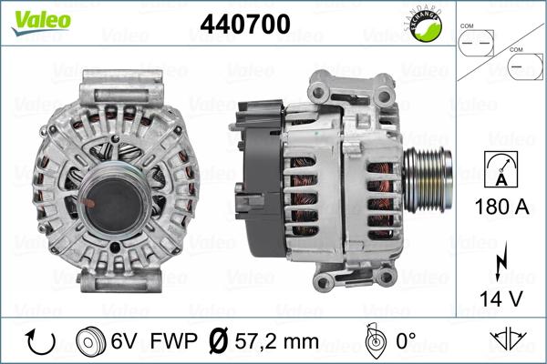 Valeo 440700 - Генератор www.autospares.lv