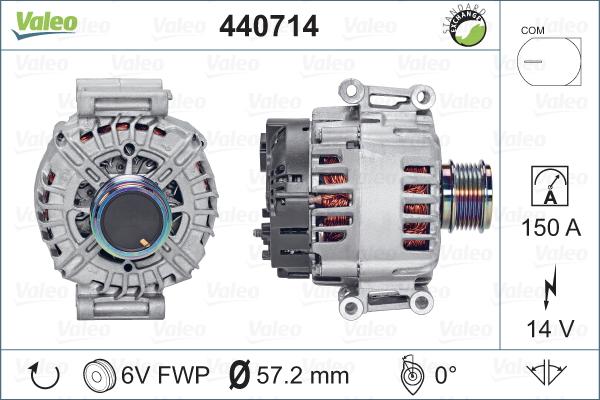 Valeo 440714 - Генератор www.autospares.lv