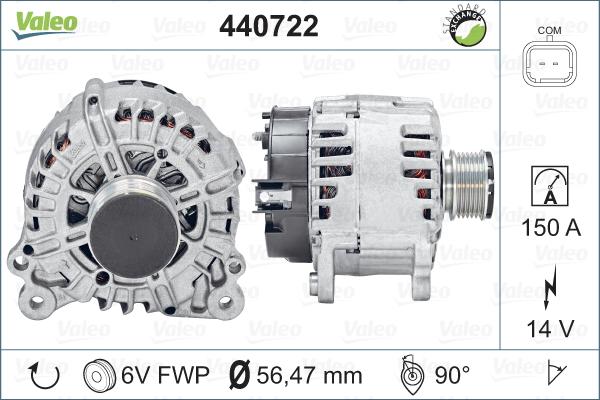 Valeo 440722 - Ģenerators autospares.lv