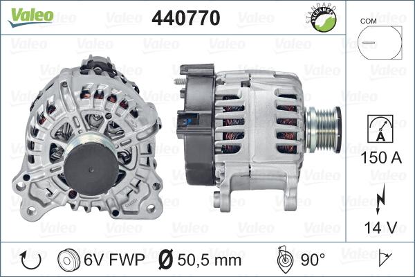 Valeo 440770 - Alternator www.autospares.lv