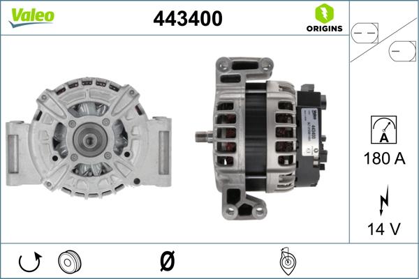 Valeo 443400 - Ģenerators autospares.lv