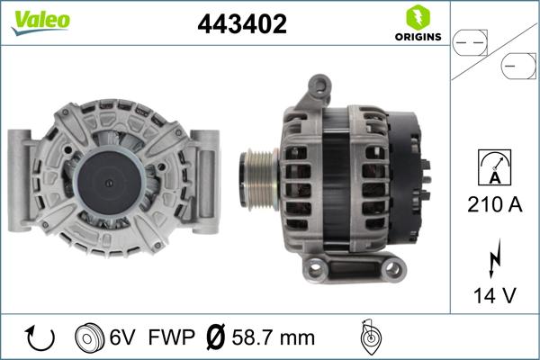 Valeo 443402 - Ģenerators www.autospares.lv