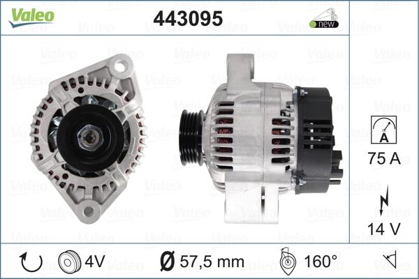 Valeo 443095 - Генератор www.autospares.lv