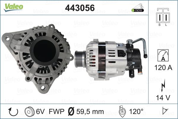 Valeo 443056 - Генератор www.autospares.lv