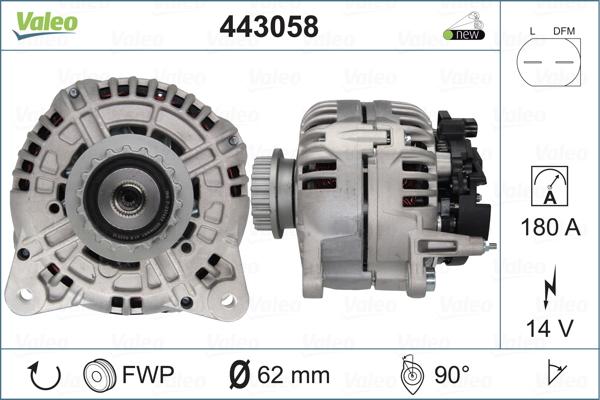 Valeo 443058 - Alternator www.autospares.lv