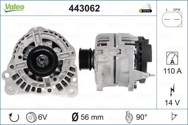 Valeo 443062 - Ģenerators www.autospares.lv