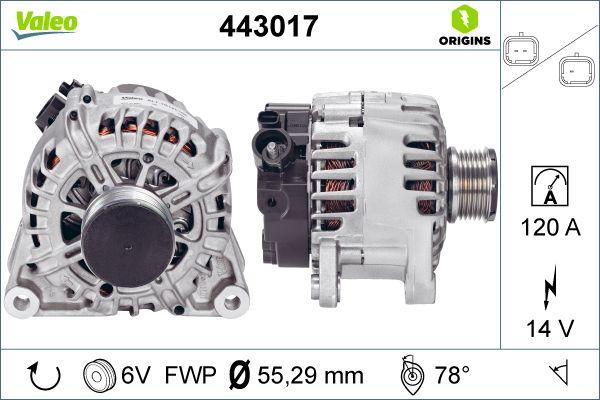 Valeo 443017 - Ģenerators www.autospares.lv