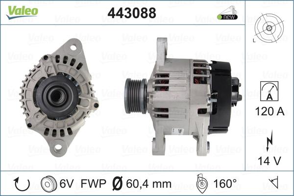 Valeo 443088 - Генератор www.autospares.lv