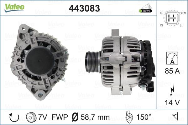 Valeo 443083 - Alternator www.autospares.lv