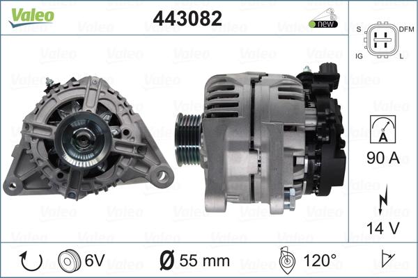 Valeo 443082 - Генератор www.autospares.lv