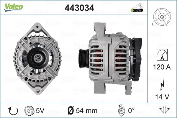 Valeo 443034 - Ģenerators autospares.lv