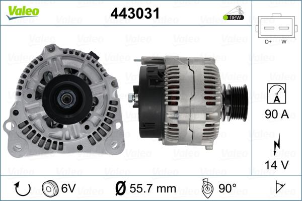 Valeo 443031 - Генератор www.autospares.lv