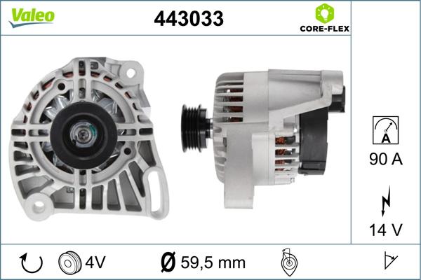 Valeo 443033 - Alternator www.autospares.lv