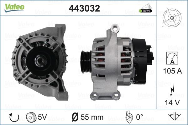 Valeo 443032 - Alternator www.autospares.lv