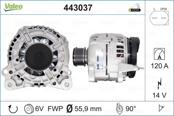 Valeo 443037 - Alternator www.autospares.lv