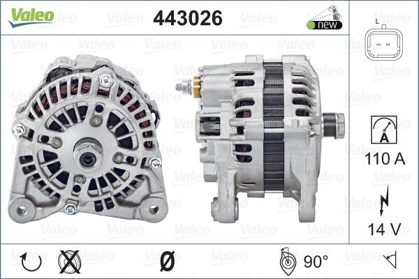 Valeo 443026 - Ģenerators autospares.lv