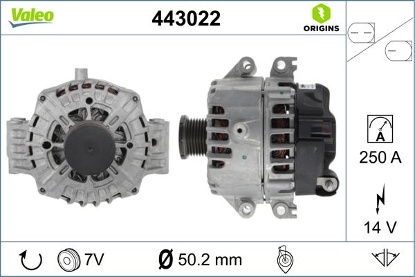 Valeo 443022 - Alternator www.autospares.lv