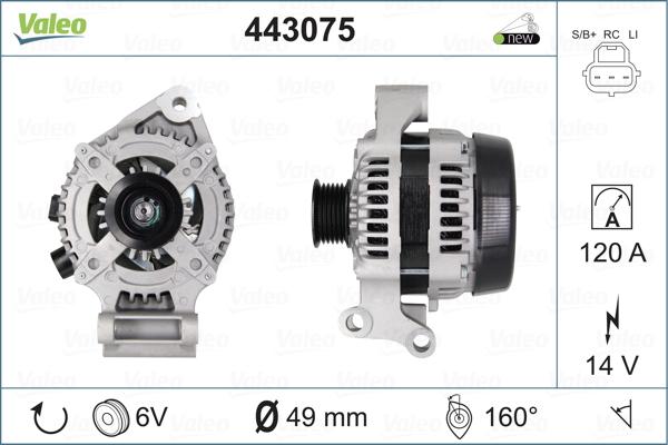 Valeo 443075 - Ģenerators autospares.lv