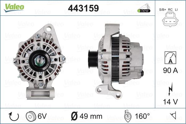 Valeo 443159 - Alternator www.autospares.lv