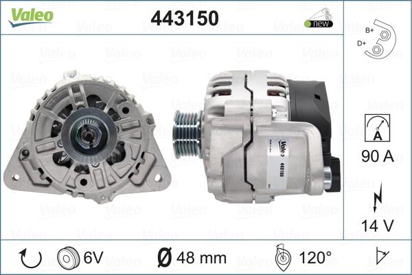 Valeo 443150 - Alternator www.autospares.lv