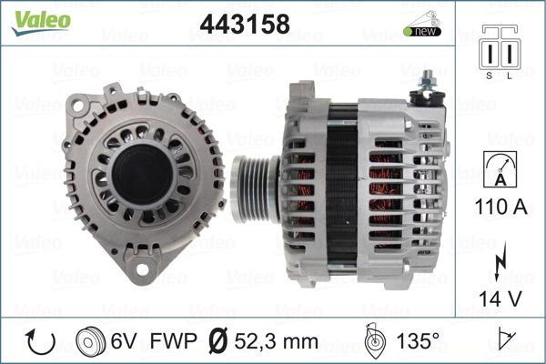 Valeo 443158 - Ģenerators autospares.lv